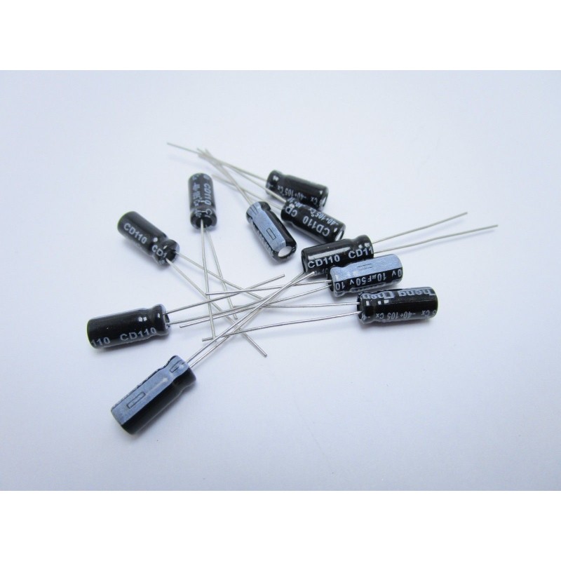 10 pezzi Condensatori elettrolitici condensatore radiale 10uF 50v