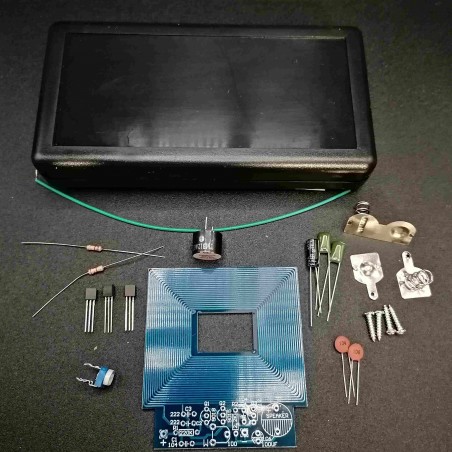 Kit Metal detector rilevatore cercametalli con scatola e porta batterie