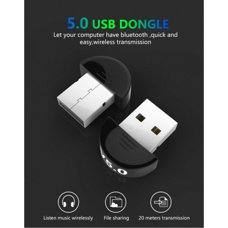 2 in 1 Ricevitore trasmettitore ricetrasmettitore usb V5.0 Bluetooth per pc