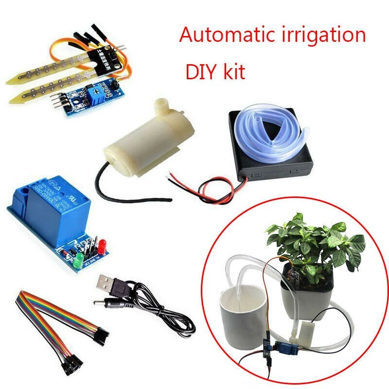 RUNCCI-YUN Modulo Relè di Irrigazione Automatica dell'Acqua Sensore umidità  Terreno Arduino Kit Fai-da-Te Rilevazione dell'umidità del Suolo